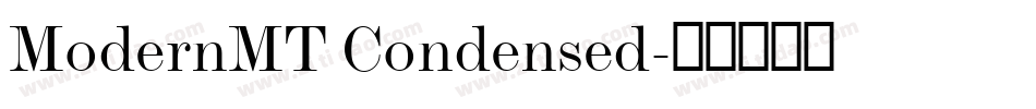 ModernMT Condensed字体转换